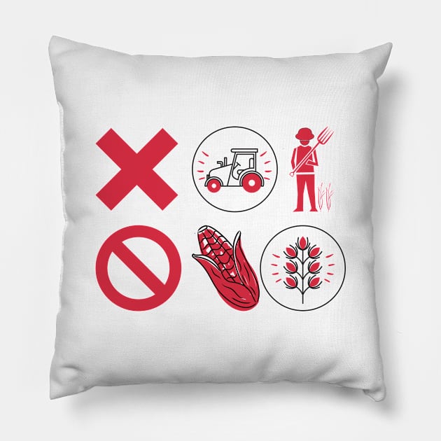 No Farmers, No Food Pillow by Merch4Days