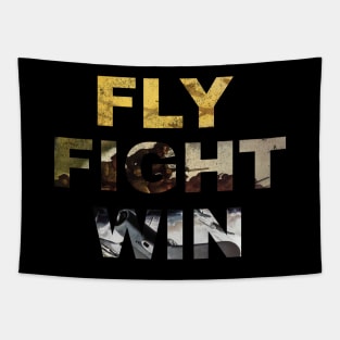 Fly Fight Win - Vintage Air Force Tapestry