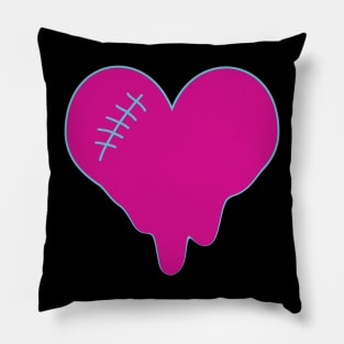 Heart Melt - Pink and Blue Pillow