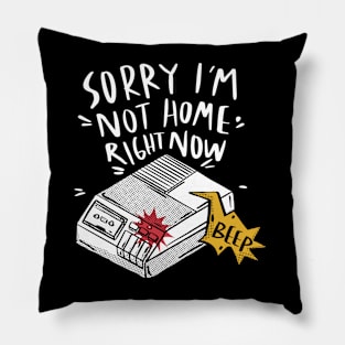 Sorry, I'm Not Home Right Now // Funny Retro Answering Machine Beep Pillow