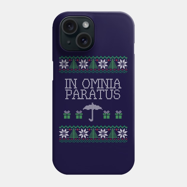 In Omnia Paratus Christmas Sweater Phone Case by Stars Hollow Mercantile