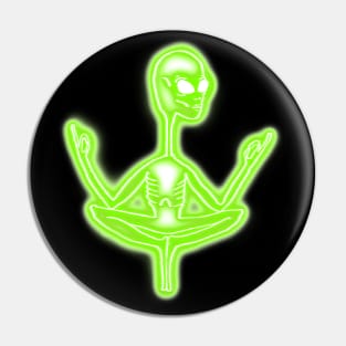 Alien meditation Pin