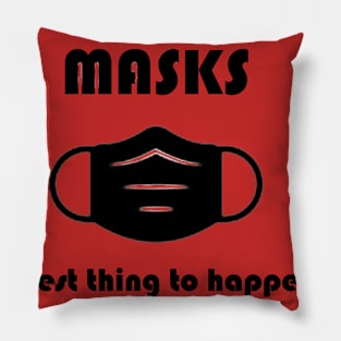 Funny Face Mask Tshirt Pillow