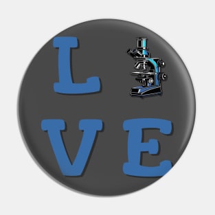 Love, microscope Pin