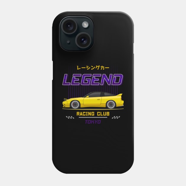 Tuner Yellow S13 JDM Phone Case by GoldenTuners