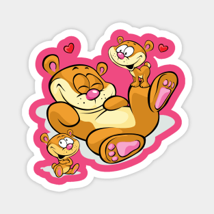 Happy Bear Family Magnet