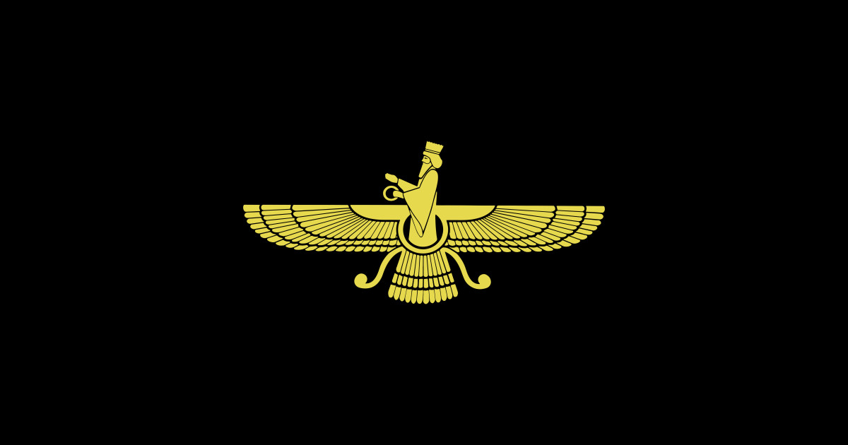 Faravahar - Zoroastrian symbol design -Zoroastrianism religion ...