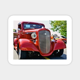 Red Custom Chevy Truck Magnet