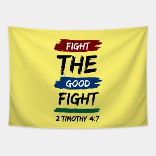 Fight the Good Fight | Christian Typography Tapestry