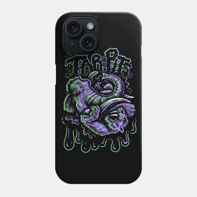 La Brea Tar Pits - Mammoth vs. Sabre Tooth Phone Case by BradAlbright