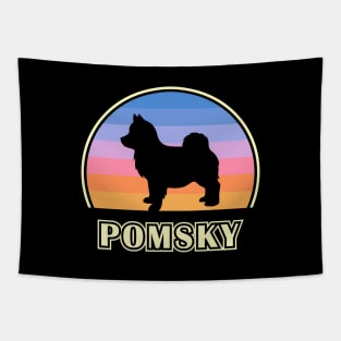 Pomsky Vintage Sunset Dog Tapestry