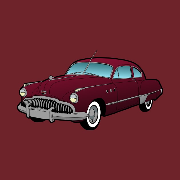 1949 maroon Buick by Ginger Bobby