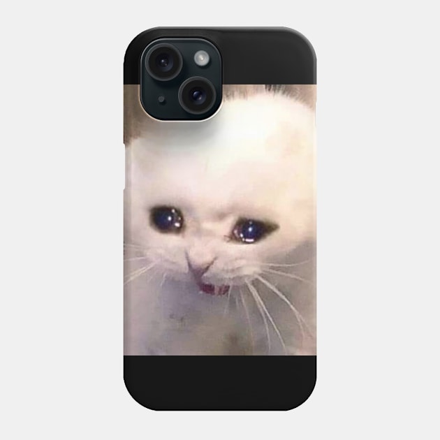 A crying cat Phone Case by Ding Dang