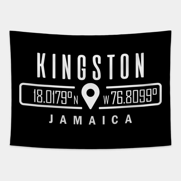 Kingston, Jamaica GPS Location Tapestry by IslandConcepts