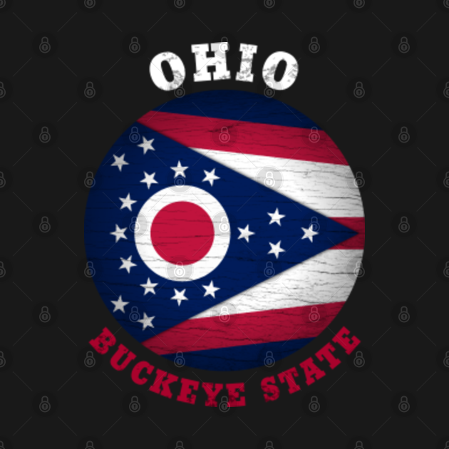 Disover OHIO BUCKEYE STATE FLAG - Ohio State - T-Shirt