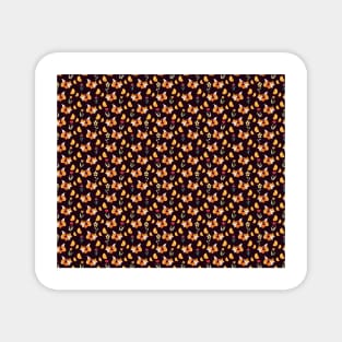 Brown Citrus Fox Pattern Magnet