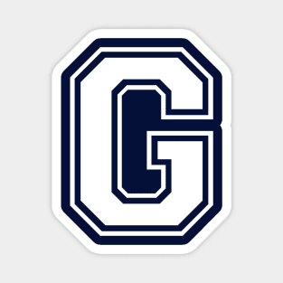 Initial Letter G - Varsity Style Design Magnet