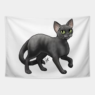 Cat - Devon Rex - Black Tapestry