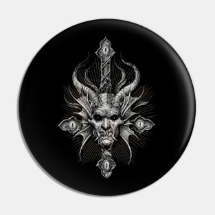 Demon cross Pin