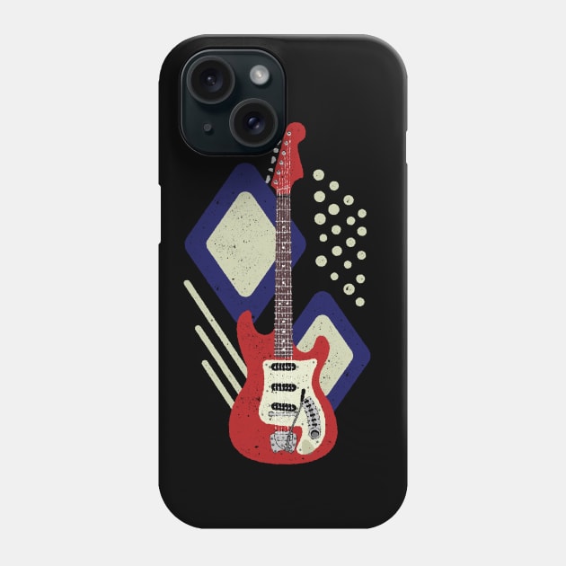 Rebel Rebel Guitar Pattern Phone Case by Daniel Cash Guitar