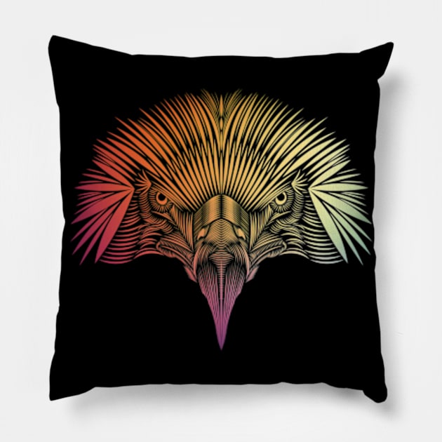 Bald Eagle G Pillow by Worldengine