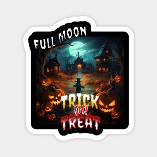 Full Moon Trick or Treat Magnet