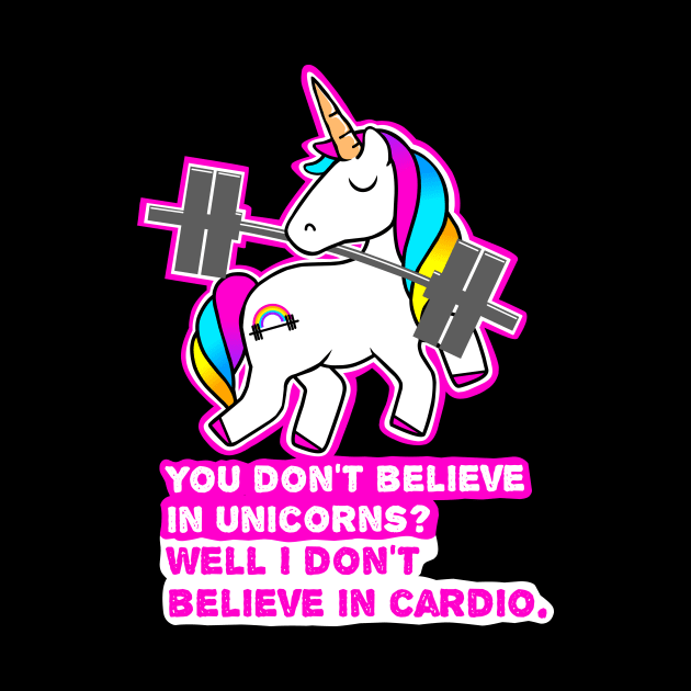Unicorns hate doing cardio by TimAddisonArt