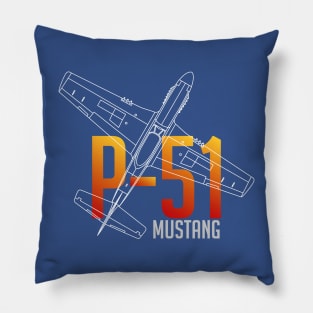 Legendary Wings: The P-51 Mustang Chronicles Pillow