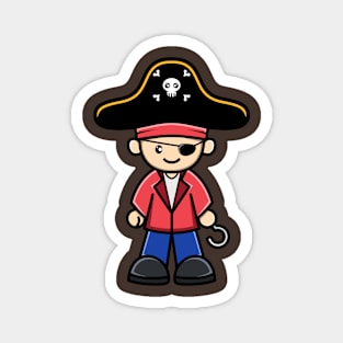 kawaii pirate character Magnet