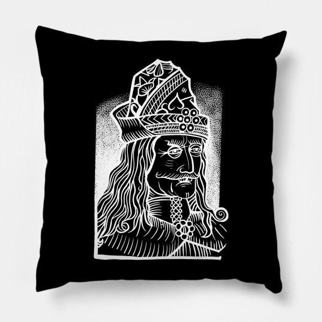 Vlad Tepes Pillow by Matthenegar