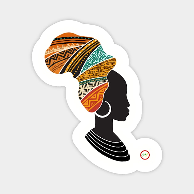 African Crop Top, Black Women Girl Birthday Graphic Tee, African Clothing Black Tee, Burning Man Clothing Women Magnet by Abelfashion