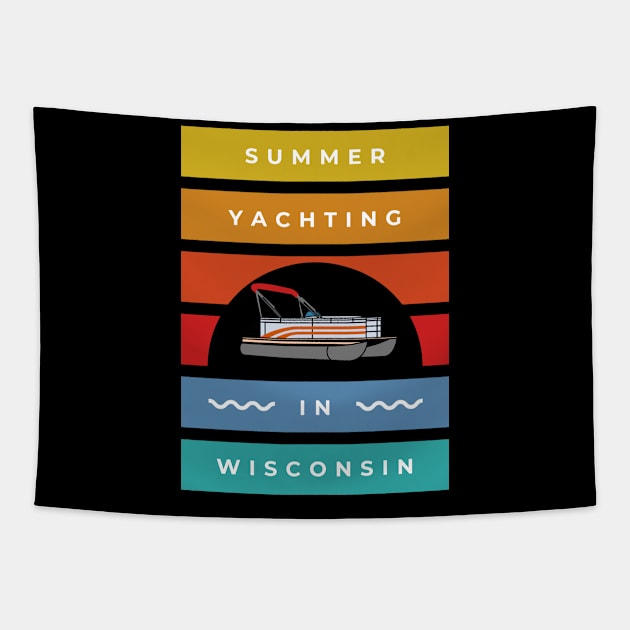 Summer Yachting In Wisconsin Tapestry by WearWisco