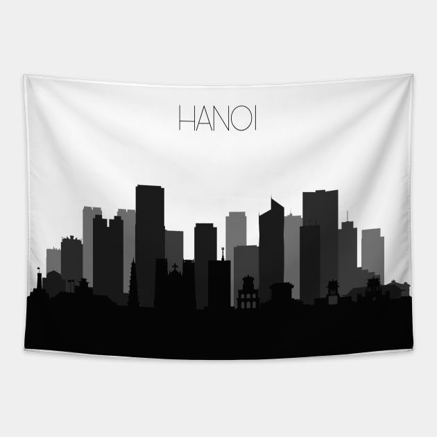 Hanoi Skyline Tapestry by inspirowl