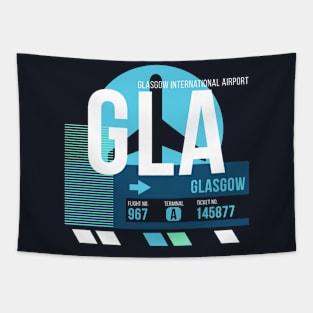 Glasgow (GLA) Airport Code Baggage Tag Tapestry