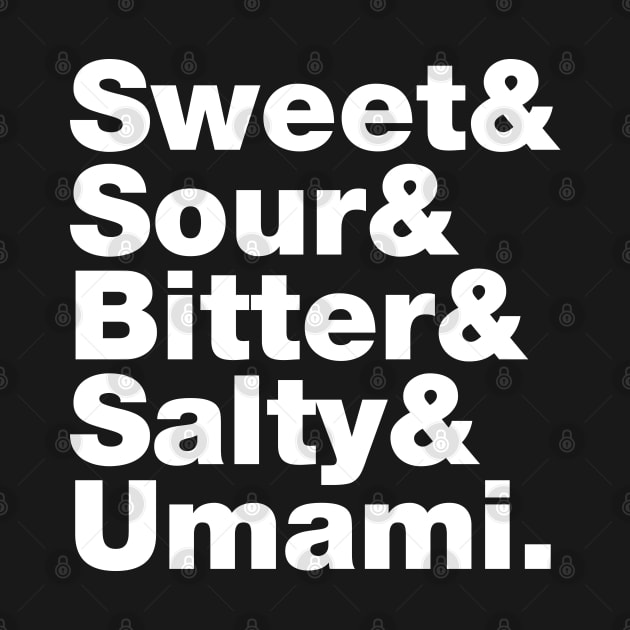 Five Basic Tastes (Sweet & Sour & Bitter & Salty & Umami.) by tinybiscuits