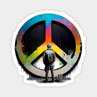 There is No Woke Only Peace on a Dark Background Magnet