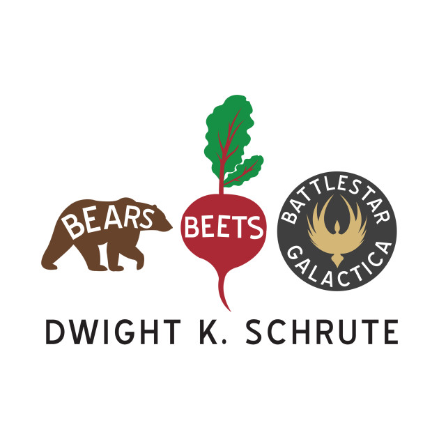 Bears. Beets. Battlestar Galactica The Office TShirt TeePublic