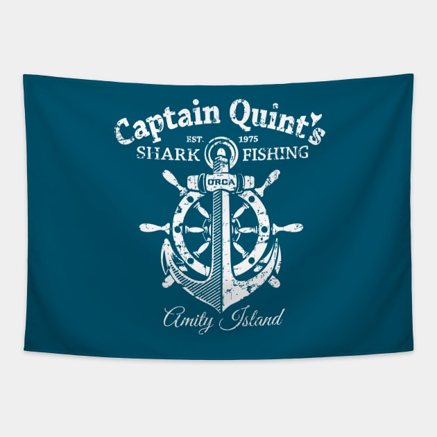 Captain Quint's Shark Fishing Tapestry by SaltyCult