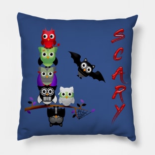 Halloween Scary Owl Pillow