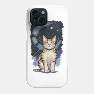 Cute Cat in Starry Night Phone Case