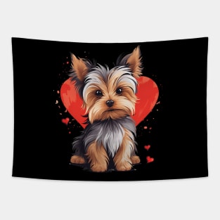 Yorkie Owner Mom Dad Yorkshire Terrier Dog Lover Valentine Tapestry