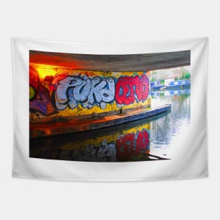 Graffiti Street Art Regent's Canal Camden London Tapestry