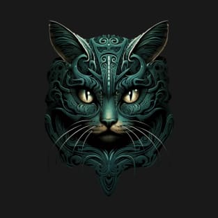 Extraterrestrial Black Cat - Giger Style T-Shirt