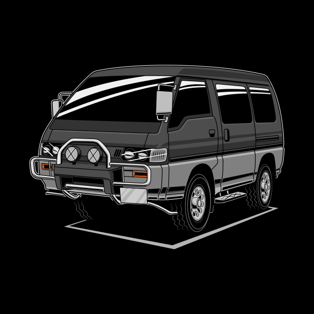 Jdm black delica classic by R.autoart