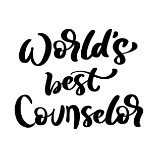 Worlds Best Counselor Teacher School Therapy Therapist Education Admin T-Shirt