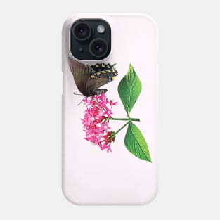 Black Swallowtail on Pink Lantana Phone Case