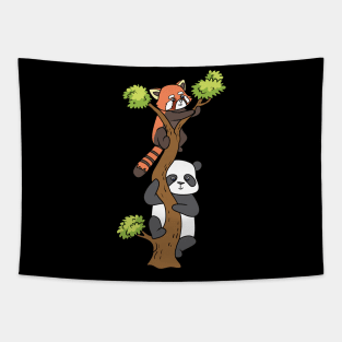 Pandas on a tree Tapestry