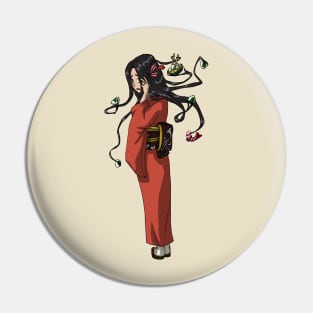 Yokai Woman Futakuchi-onna MONSTER GIRLS Series I Pin