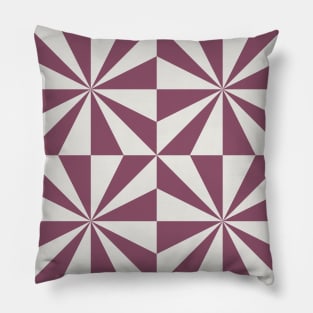 Vintage Geometric Purple Star Burst Pattern Pillow