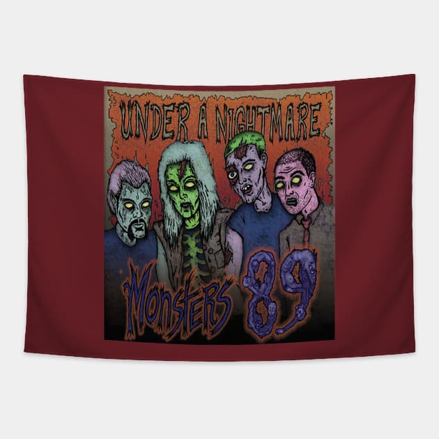 UAN Monsters 89 Album Cover Tapestry by Under A Nightmare